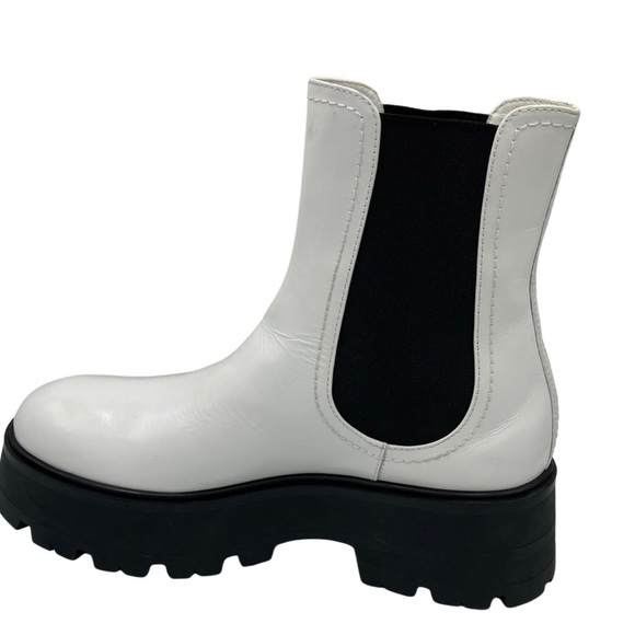 NWOB Alexander McQueen Ivory Leather Rave Chelsea High-Top Boots - Sz 9 - Picture 4 of 13